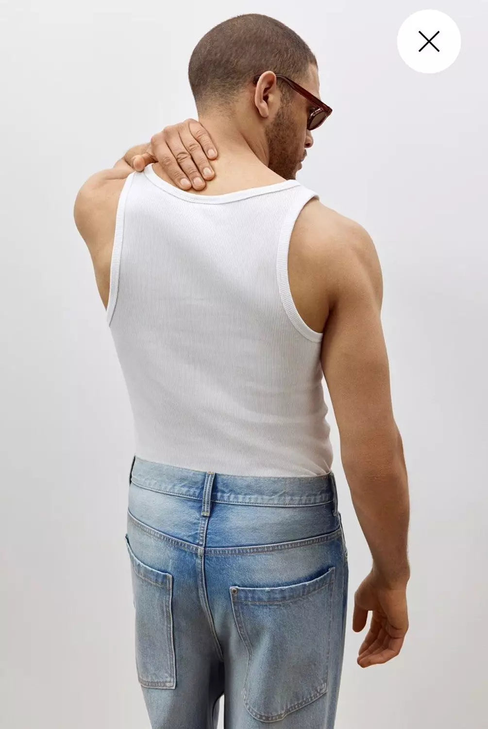 H&M SLIM FIT RIBBED TANK TOP