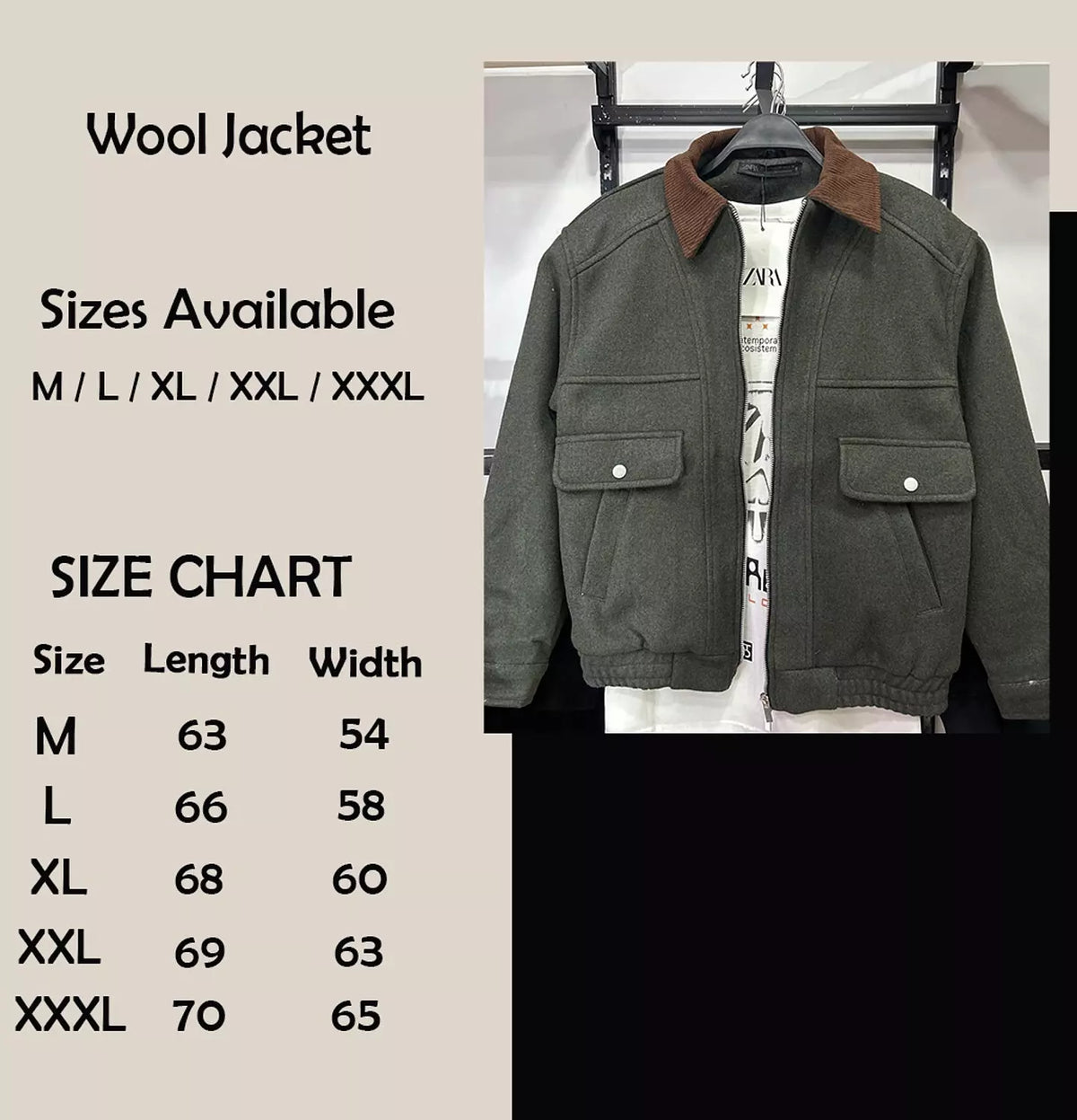 Zara Boxy Wool Jacket