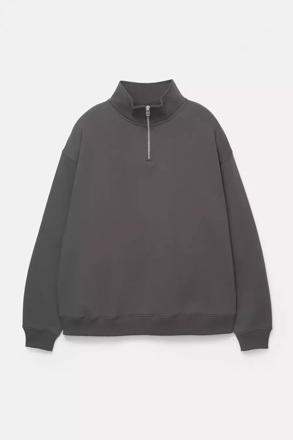 Pull&bear Basic Quarter Zip Sweatshirt
