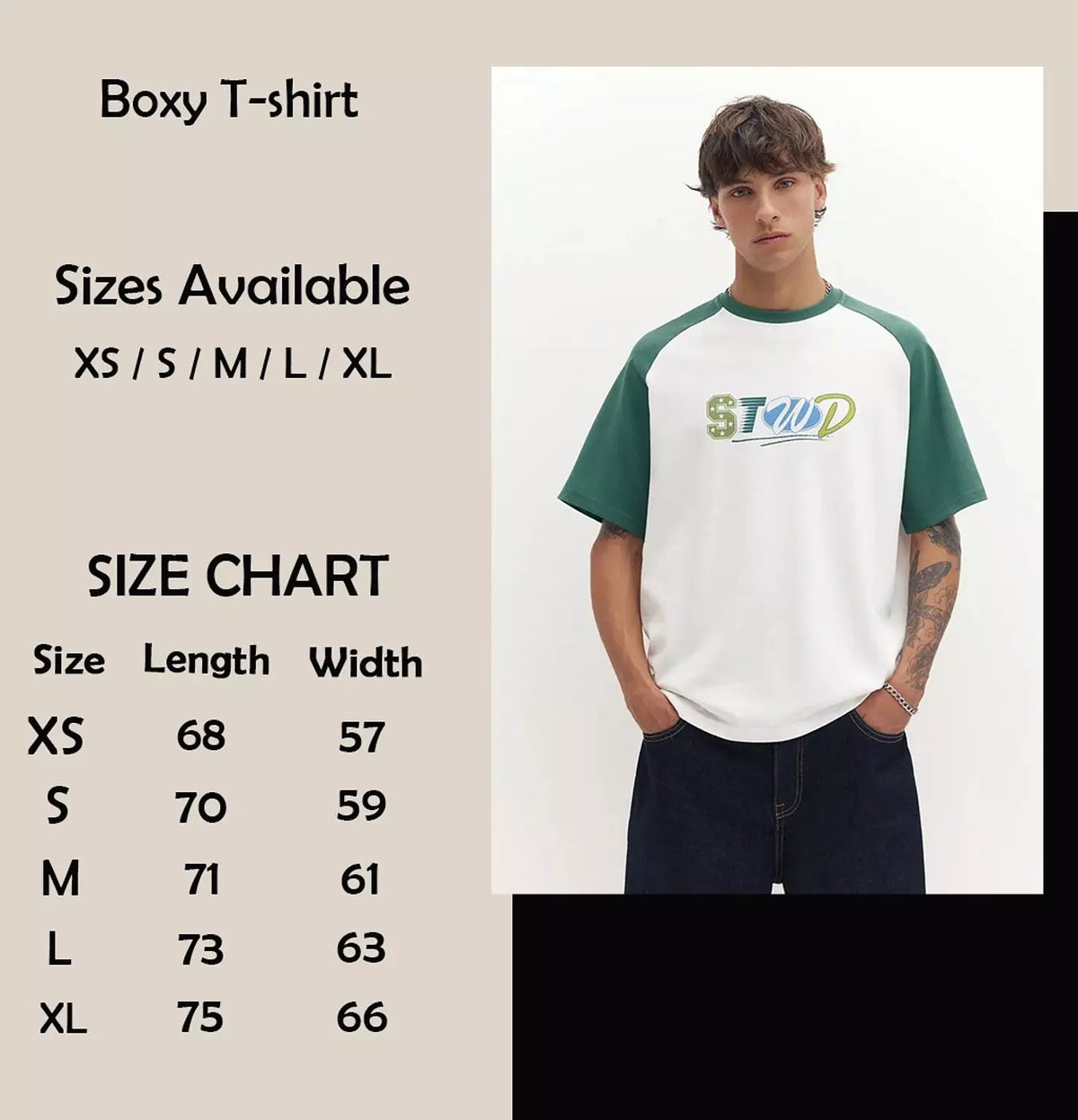 PULL&BEAR - HVID RAGLAN -T-SHIRT