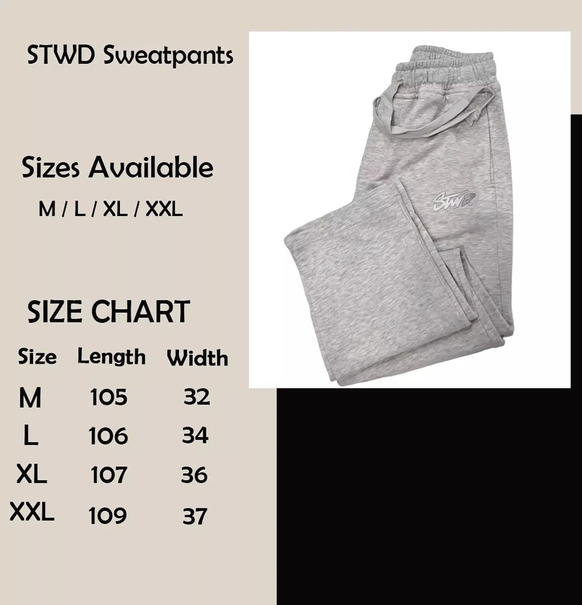 Stwd Wide Leg Sweat Pants
