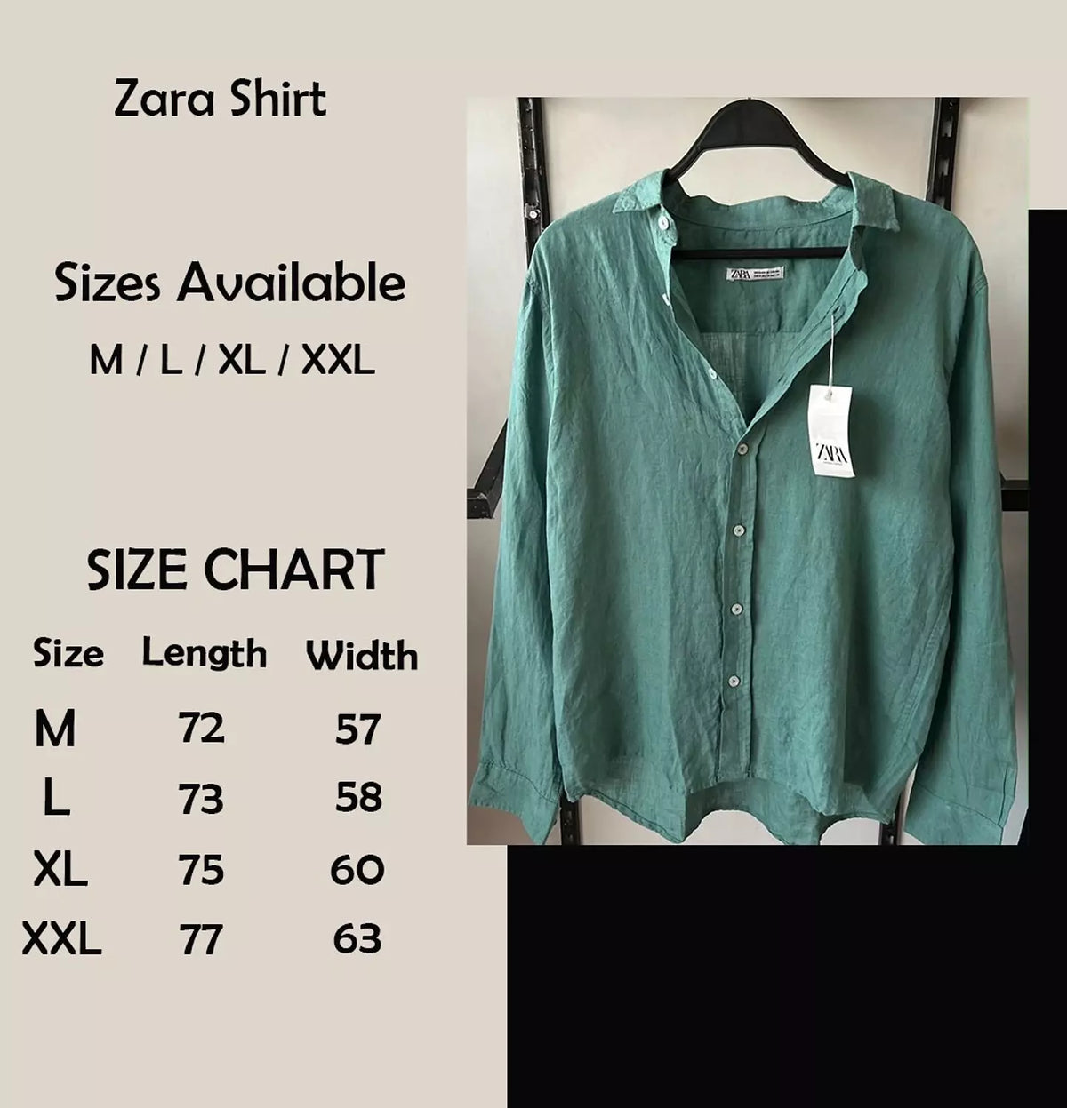 Zara Relaxed Linen Blend Overshirt